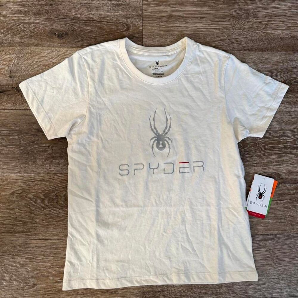 Spyder Women's White and Cream T-shirt